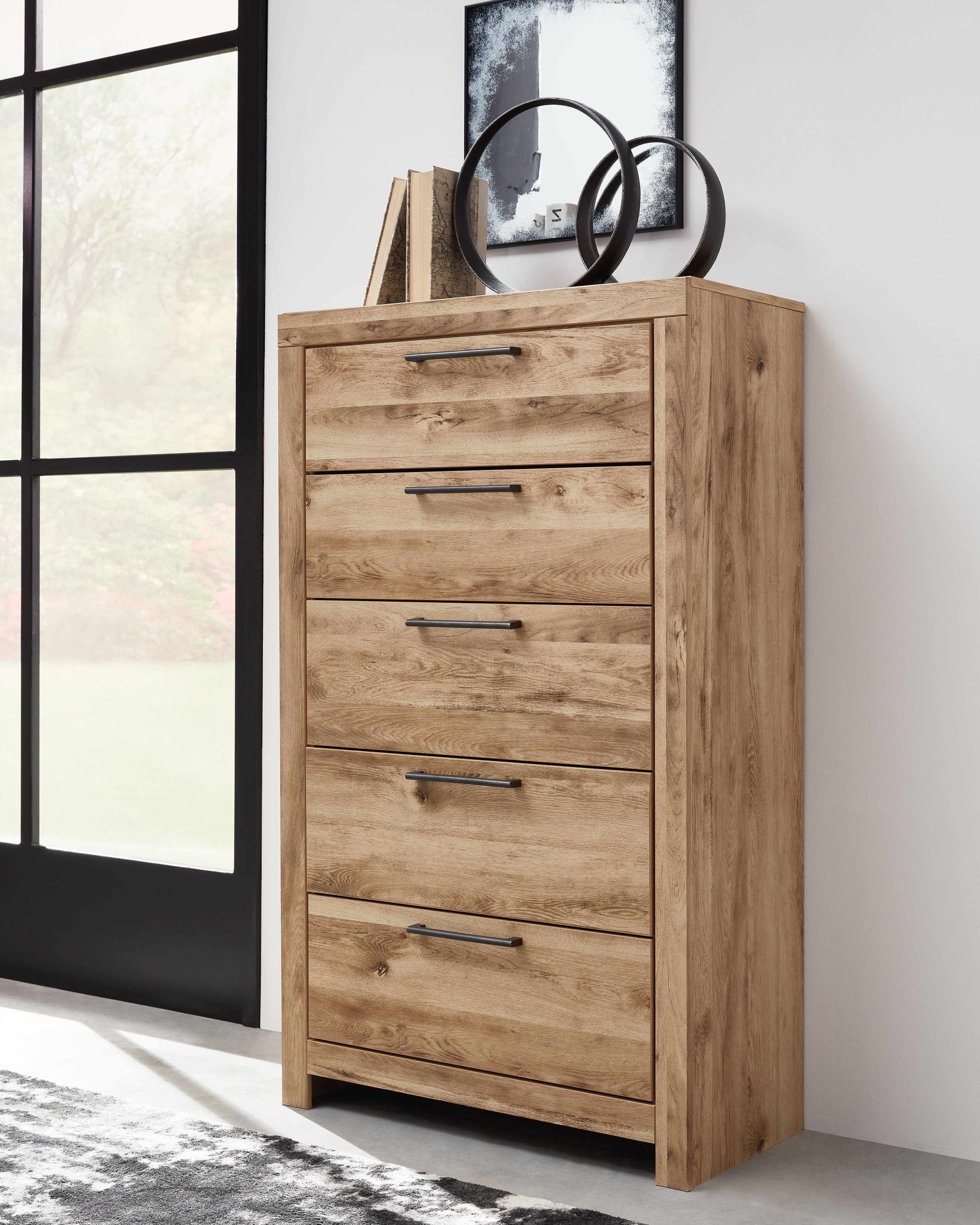 Signature Design by Ashley® Hyanna - Tan Brown - Five Drawer Chest | Meri Furniture