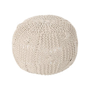 Bordeaux - Knitted Cotton Round Pouf