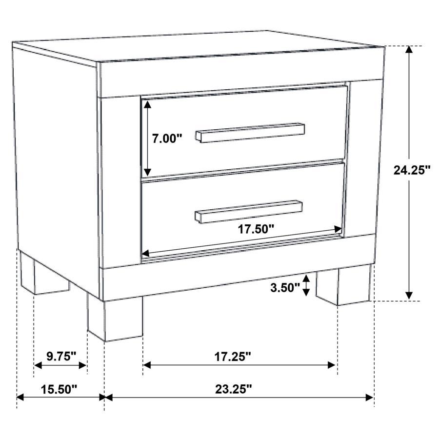 Coaster Fine Furniture Woodmont - 2-Drawer Nightstand - Rustic Golden Brown | Meri Furniture