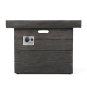 Anchorage - Wood Square Fire Pit 40, 000 Btu - Gray