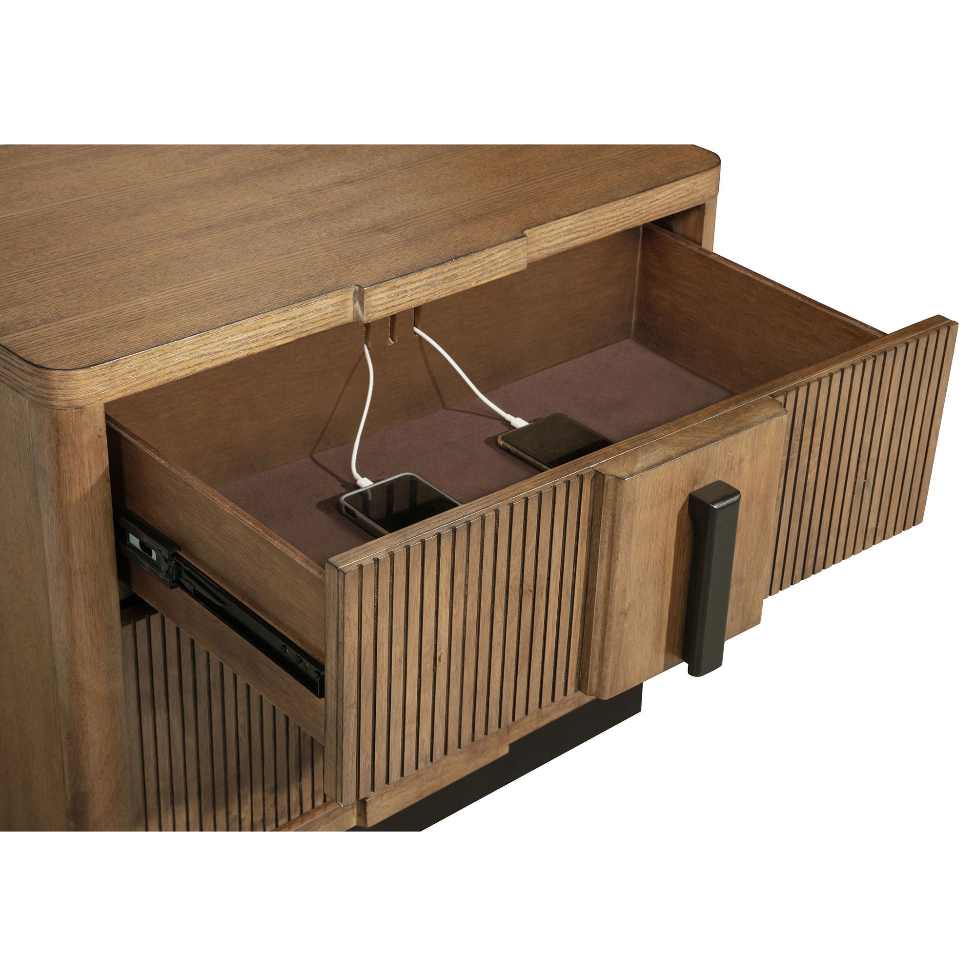 Moraga - 2 Drawer Nightstand - Ash Brown