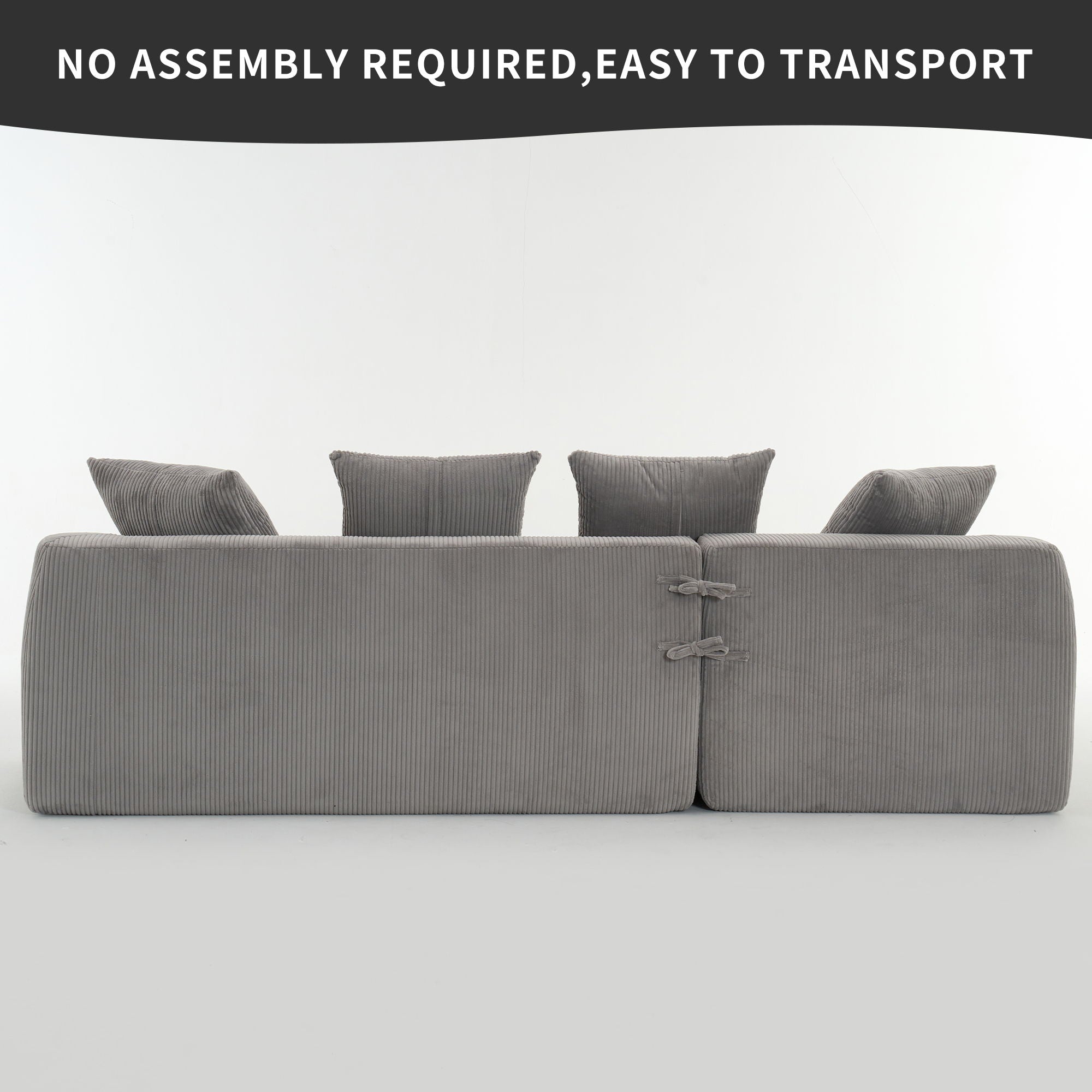 Combined 3 Seater Sofa With 4 Pillows