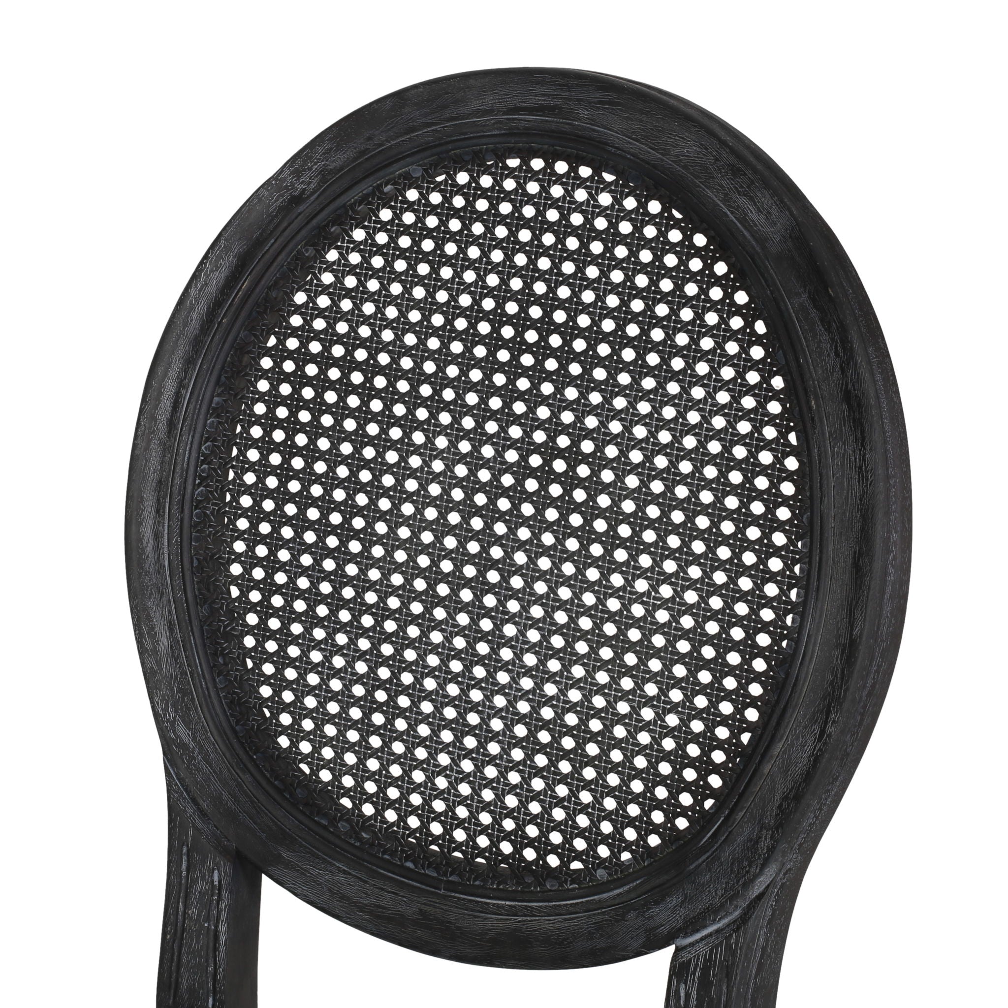 French Country Dining Chair With Cane Backrest (Set of 2)