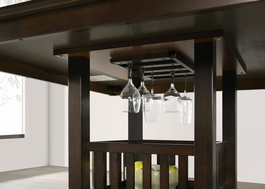 Jaden - 5 Piece Square Counter Height Dining Set - Espresso