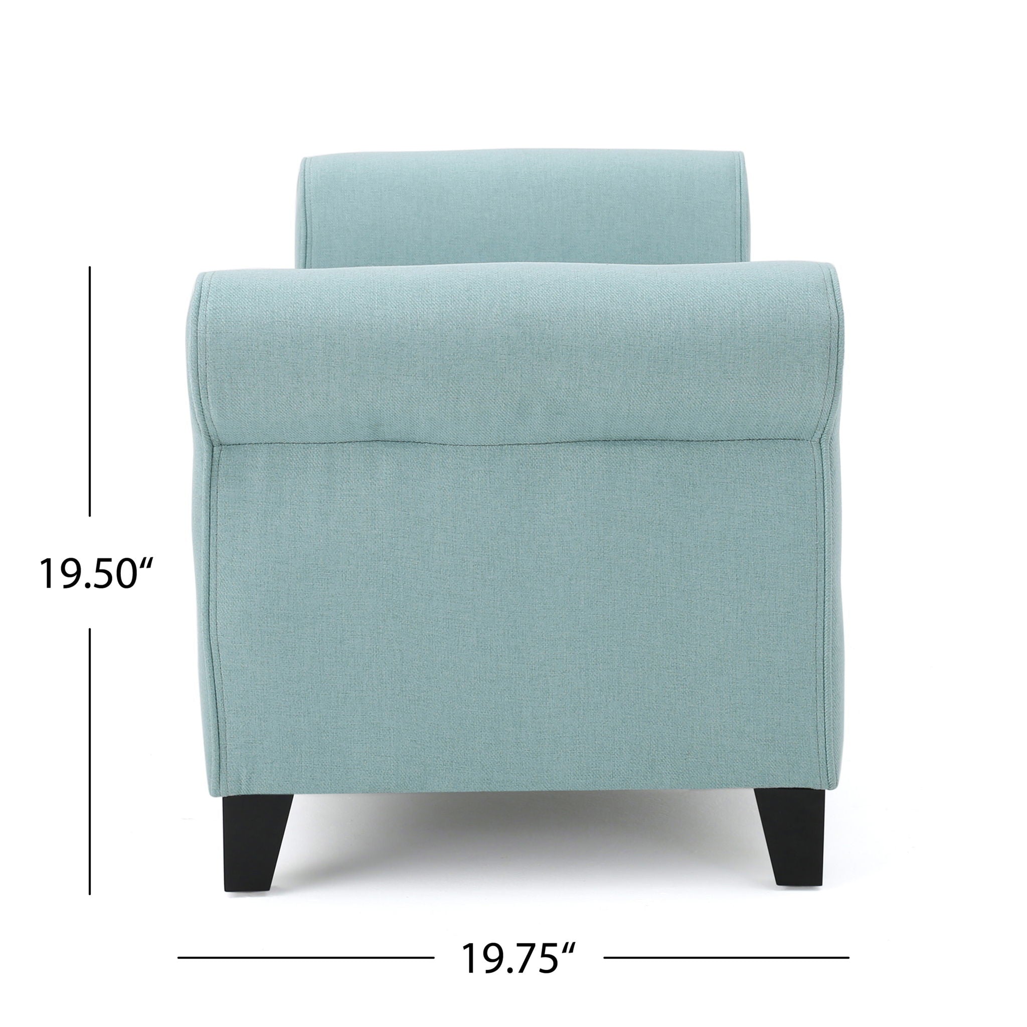 Hayes - Armed Storage Bench With Rolled Arms And Button Tufting