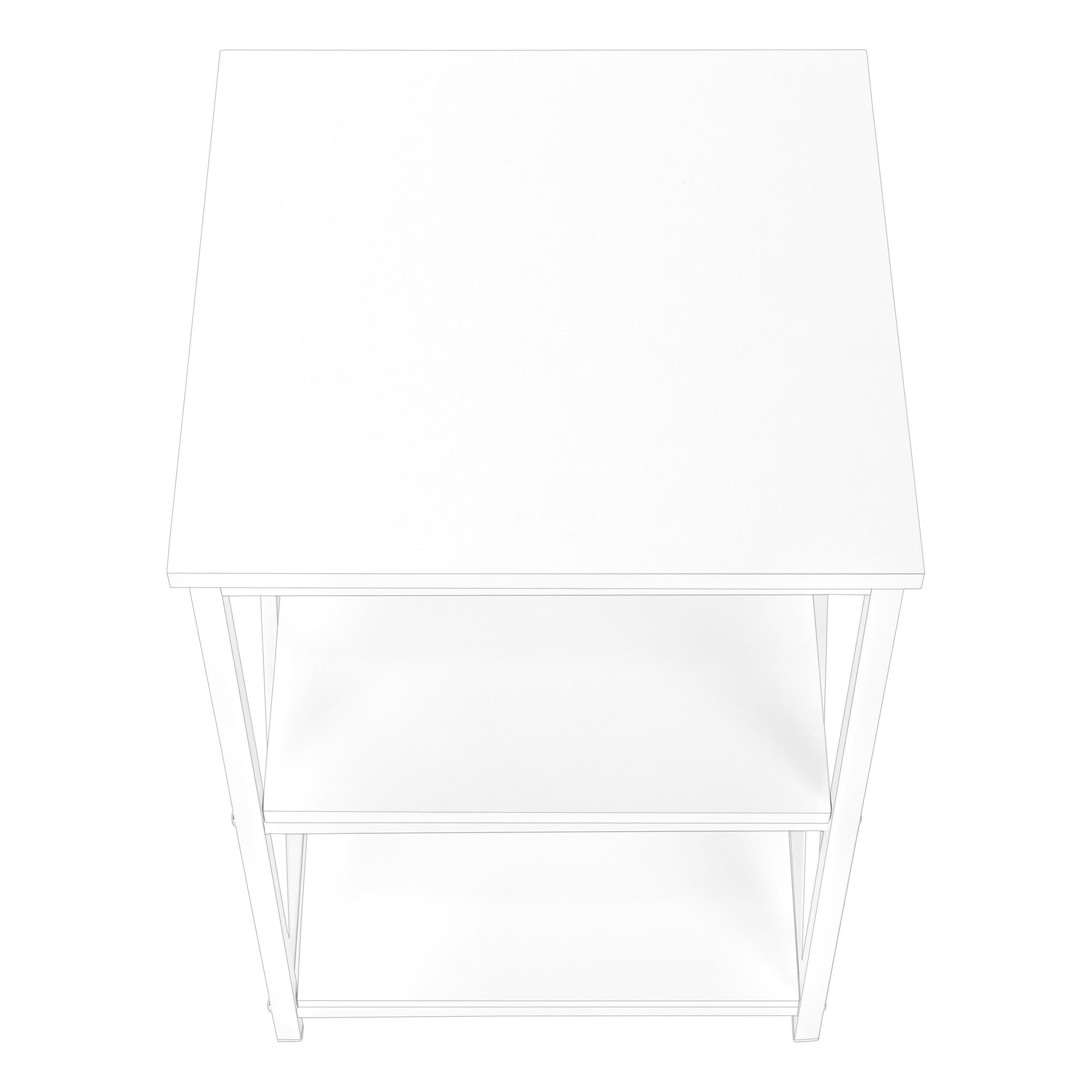 3 Tier Accent Table, Side Marble Look Contemporary & Modern