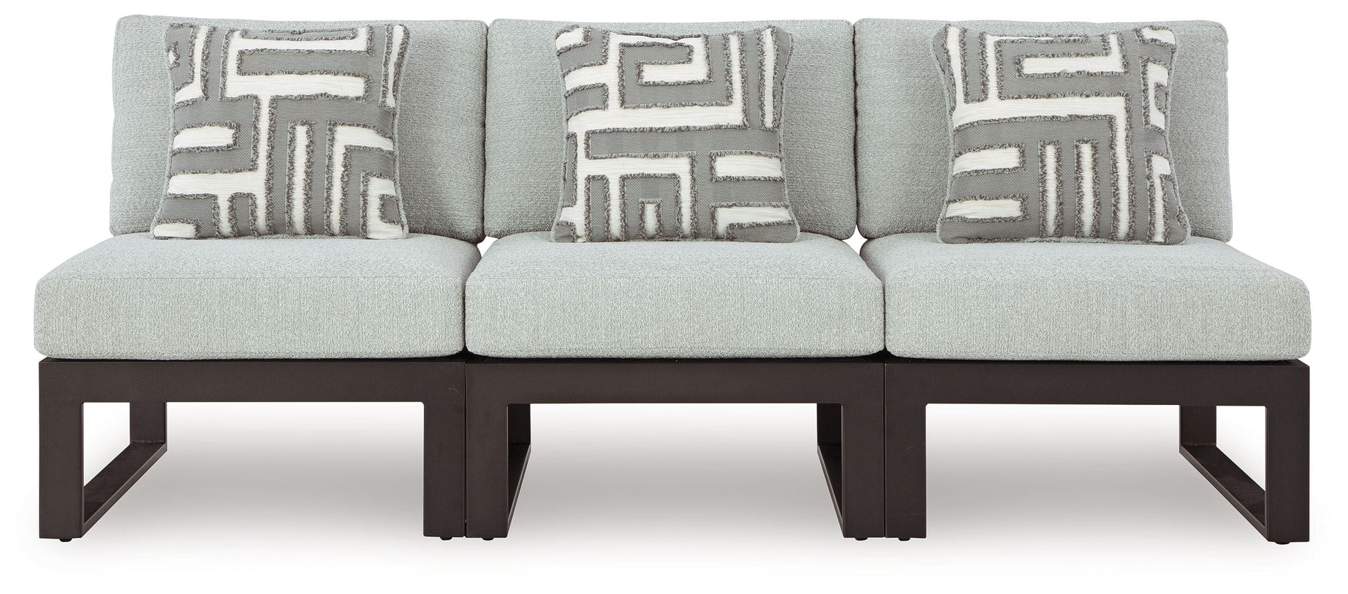 Signature Design by Ashley® Beachloft - Black / Gray - 3-Piece Outdoor Sectional | Meri Furniture