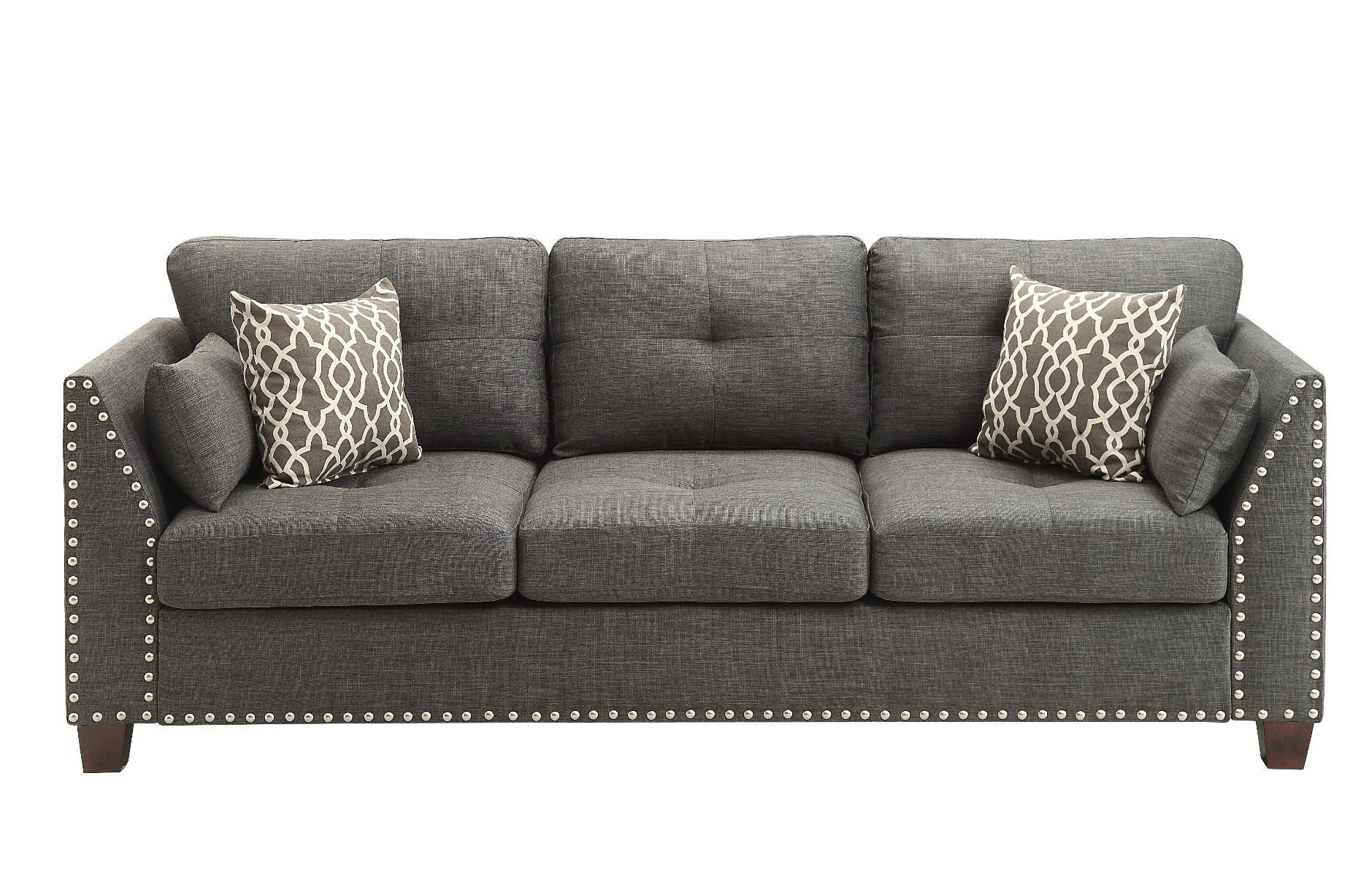 ACME Laurissa - Sofa - Light Charcoal Linen | Meri Furniture
