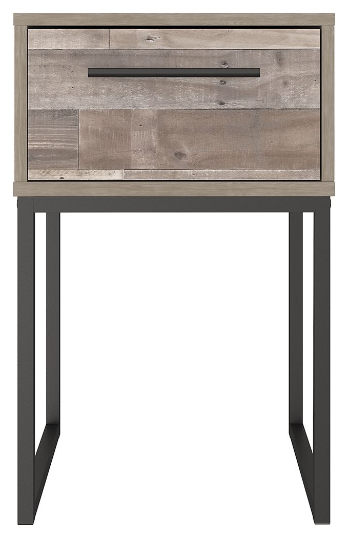 Signature Design by Ashley® Neilsville - Whitewash - One Drawer Night Stand - Vinyl-Wrapped | Meri Furniture