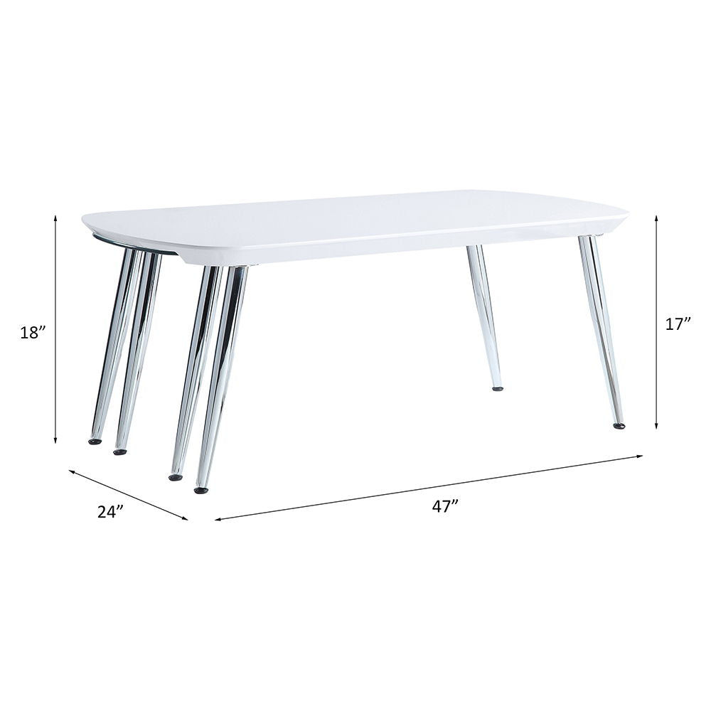 Patina - Coffee Table - White & Chrome