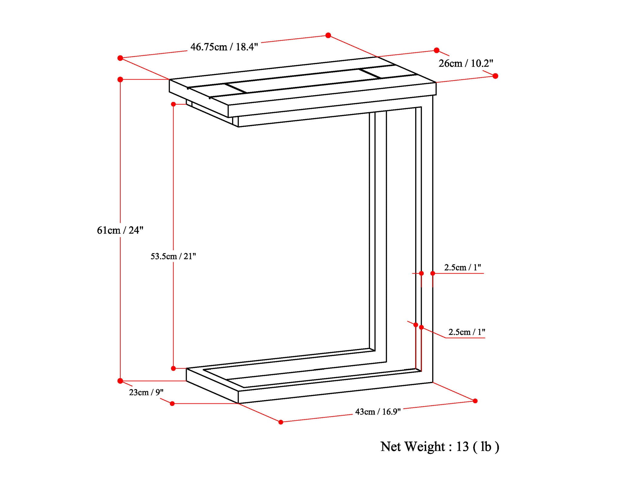 Skyler - Handcrafted C Side Table