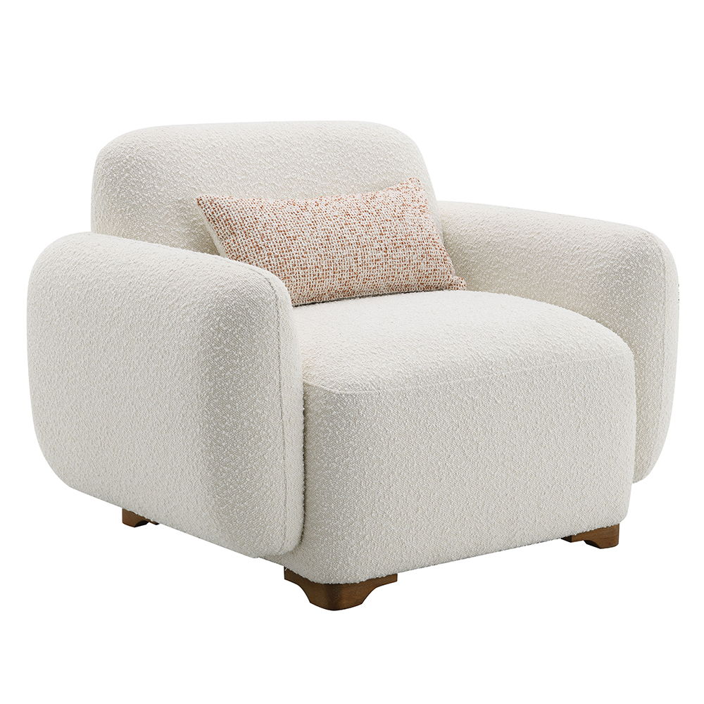 ACME Darius - Chair With Pillow - Beige Boucle | Meri Furniture