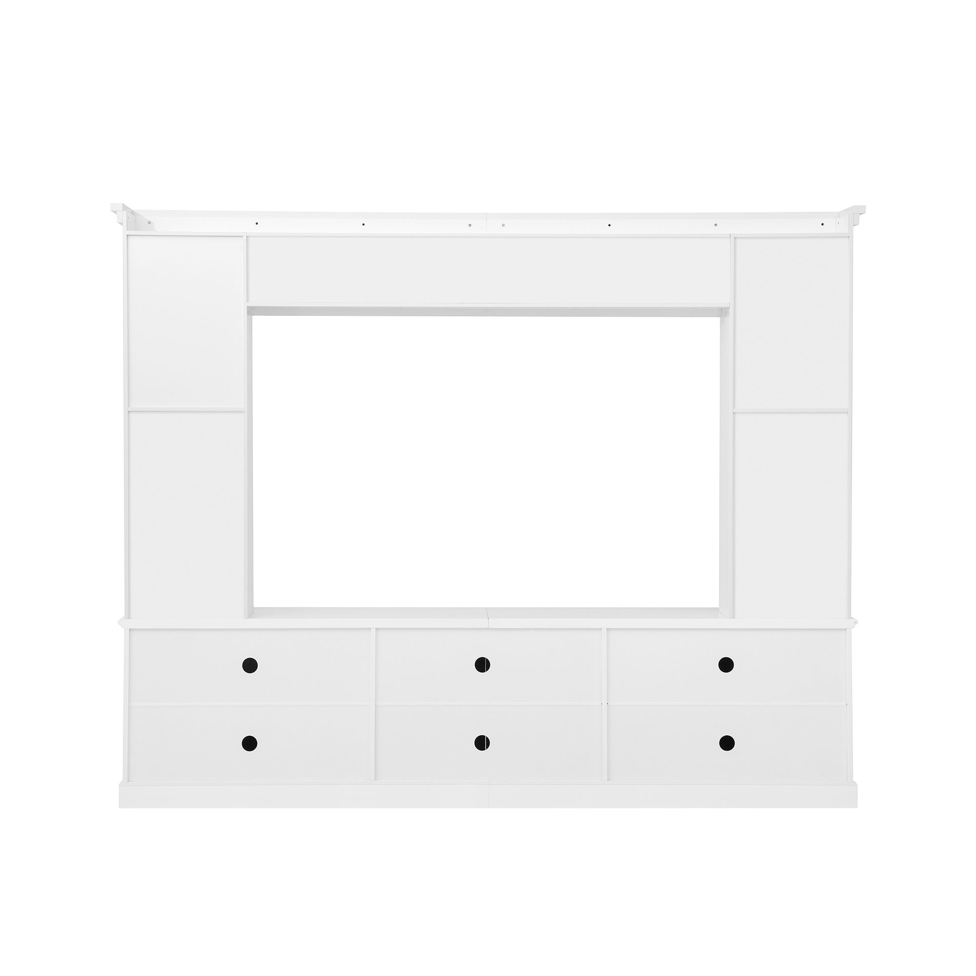 All-In-One TV Stand With Bookcase For TVs Up To 70"