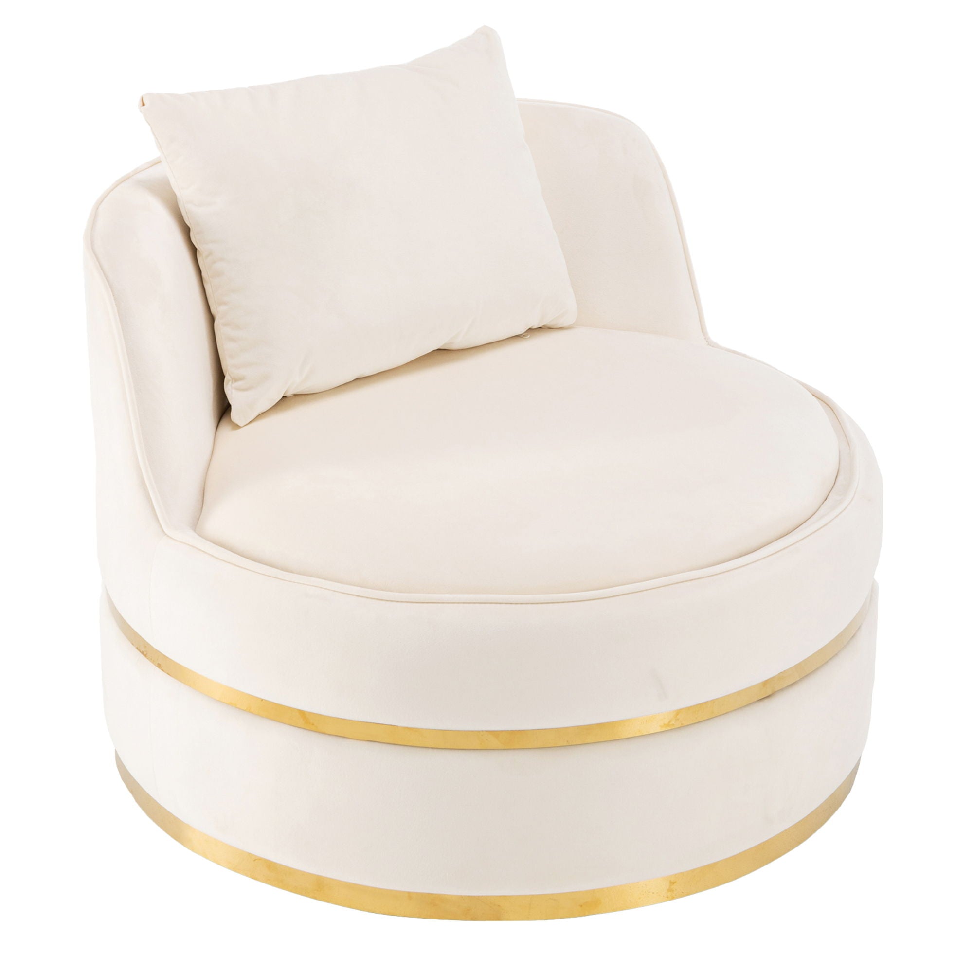 360 Degree Swivel Over Sized Upholstered Barrel Chair