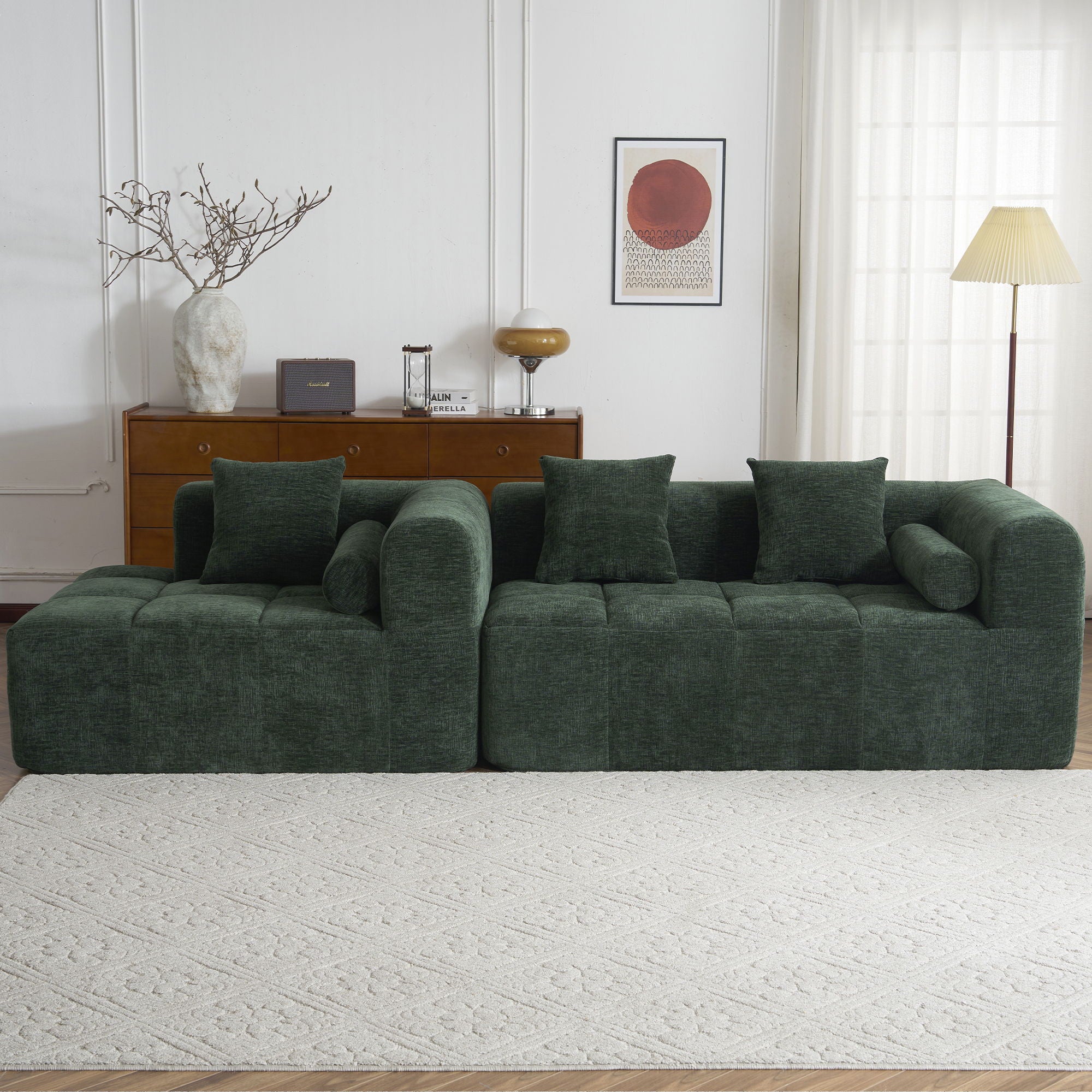 Sectional Free Combined Sofa With 2 Side Pockets