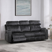 ACME Hirah - Motion Sofa - Dark Gray Polish Microfiber | Meri Furniture