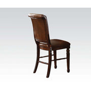 ACME Winfred - Counter Height Chair (Set of 2) - PU & Cherry | Meri Furniture