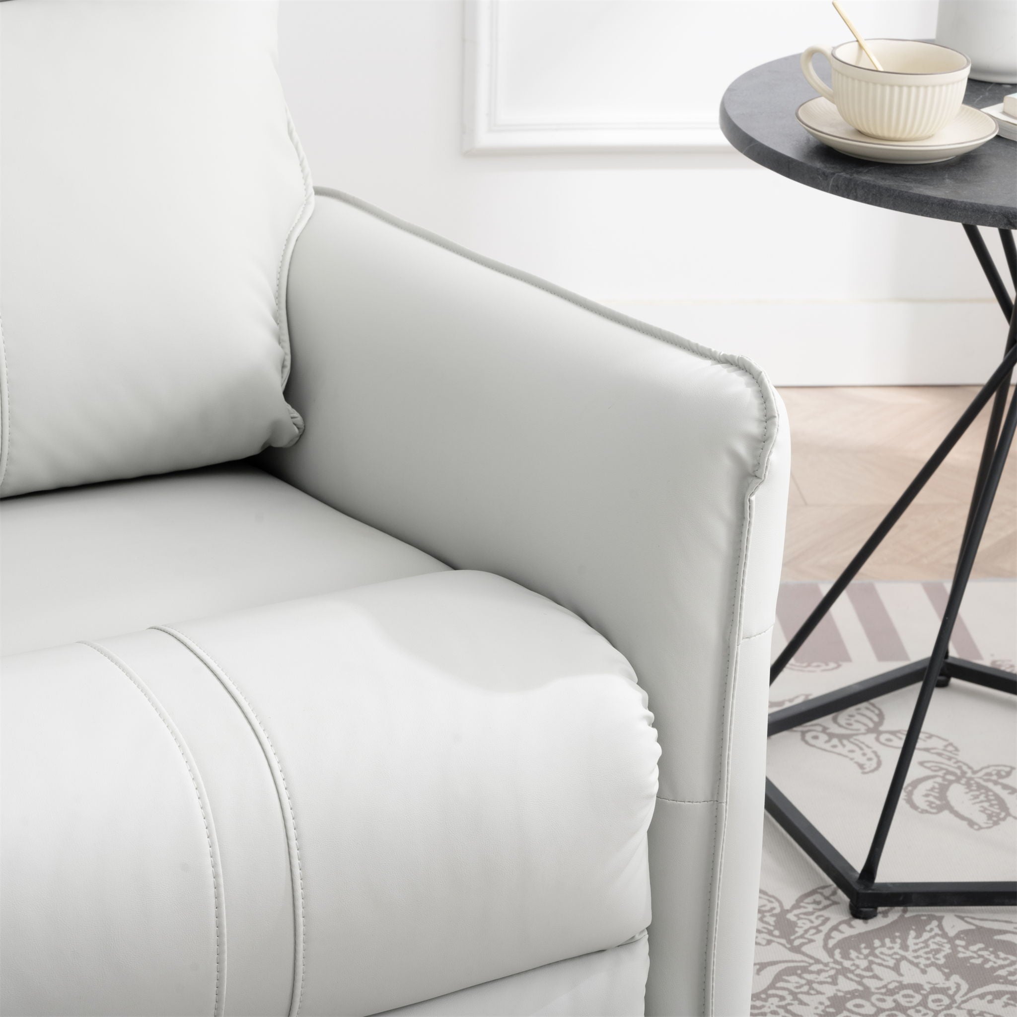 360° Modern Small Rocking Swivel Recliner Chair With Side Pocket