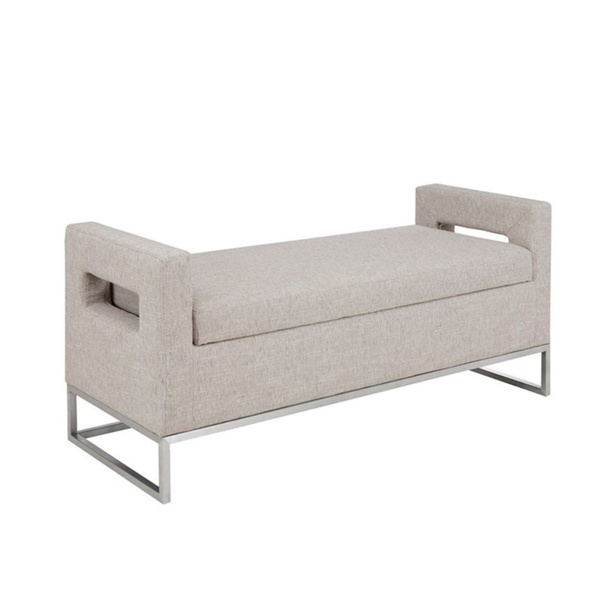 Crawford - Soft Close Storage Bench With Open Sides - Gray