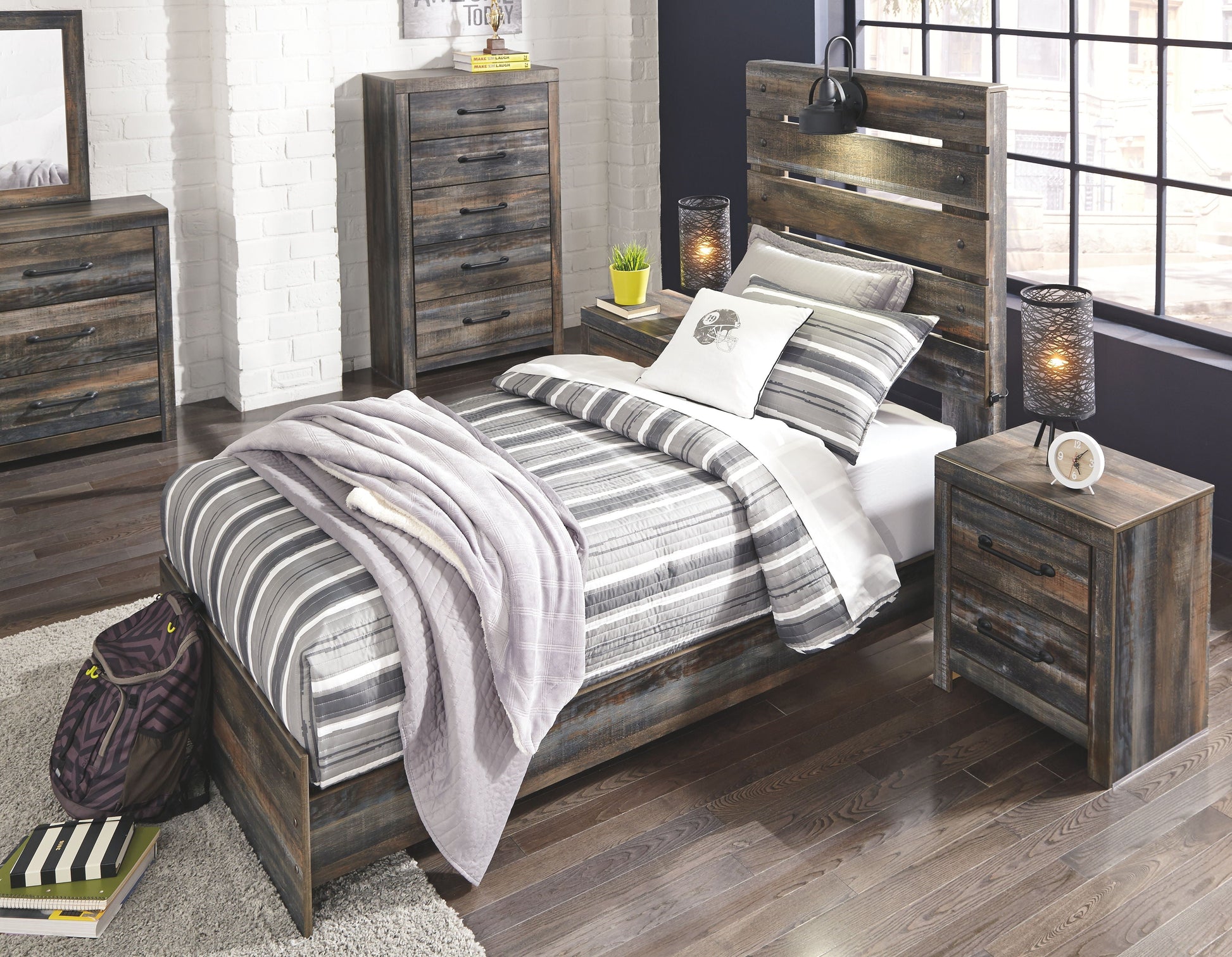 Signature Design by Ashley® Drystan - Panel Bed | Meri Furniture
