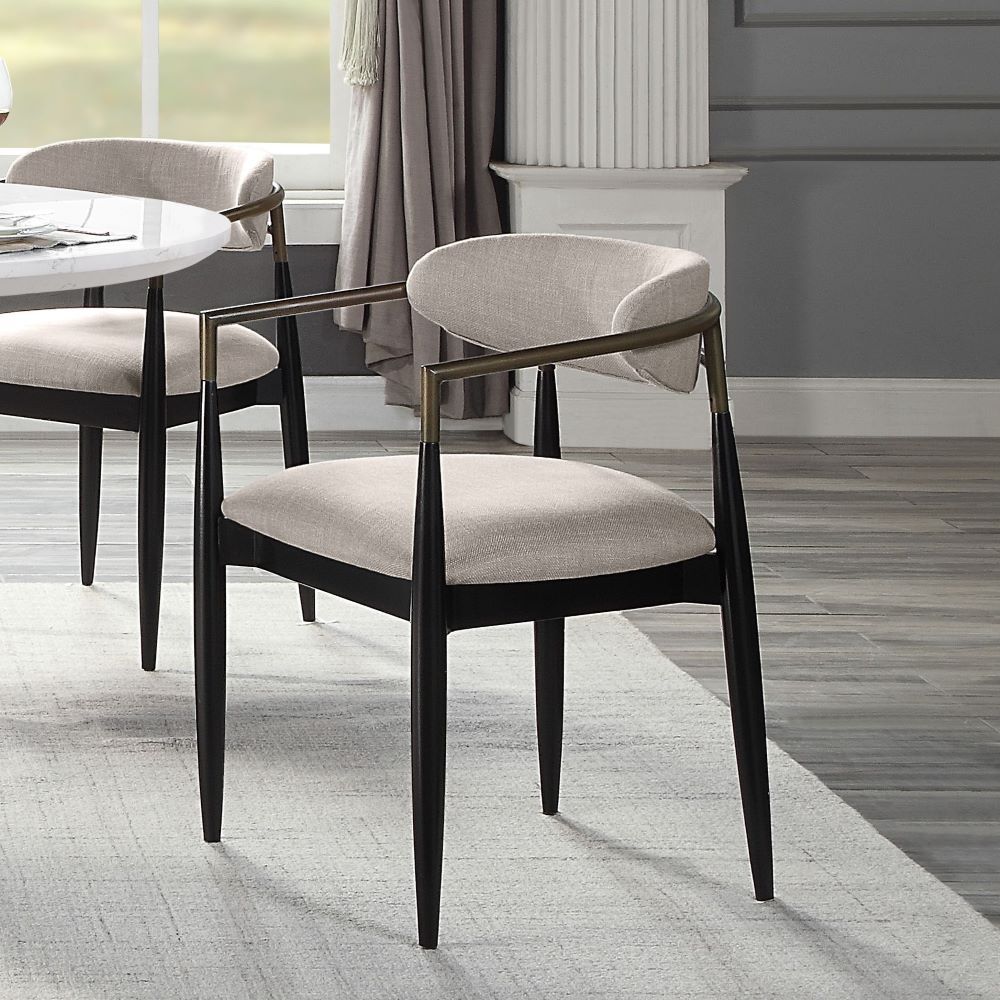 ACME Upholstered Cushion Cushion Thickness: 4" Hollow Design Chair Back | Meri Furniture