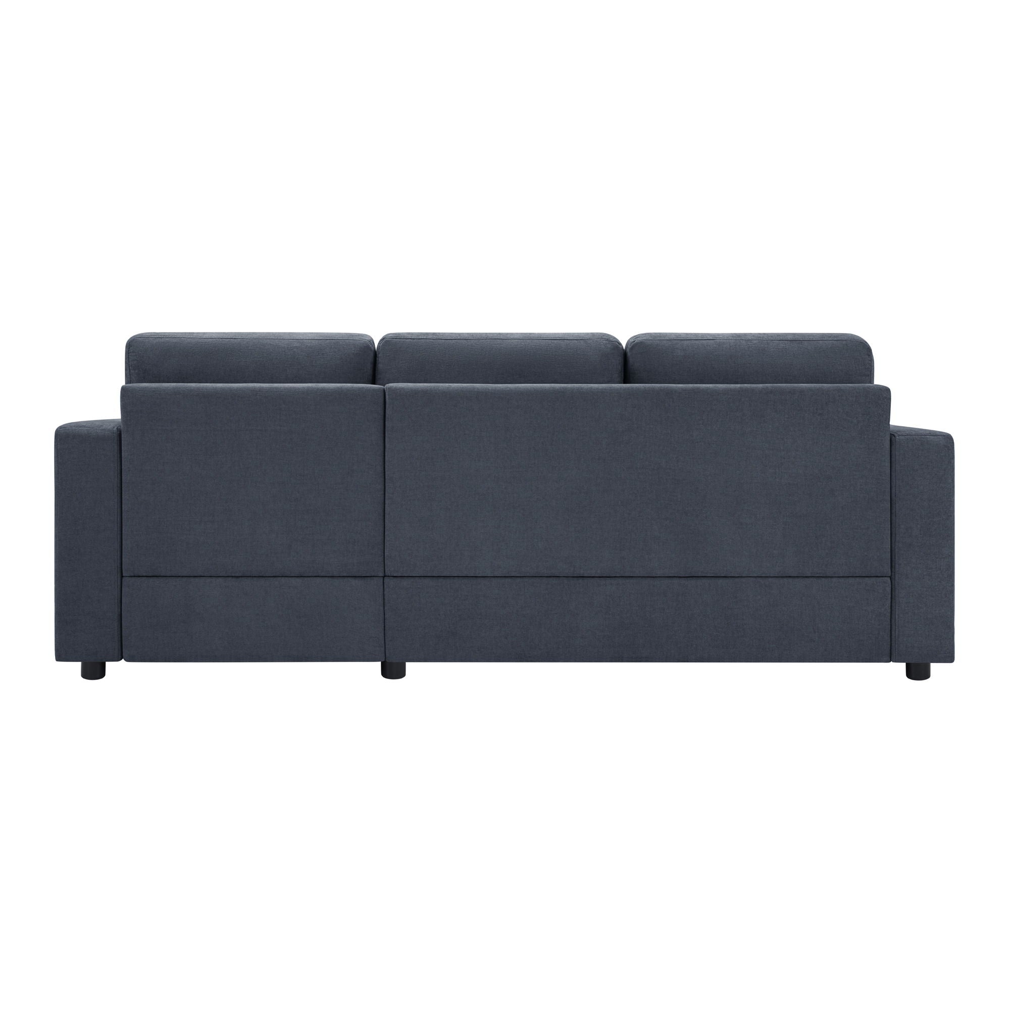Modern L-Shaped Sectional Sofa With Curved Chaise, USB Ports, And Side Storage Pockets