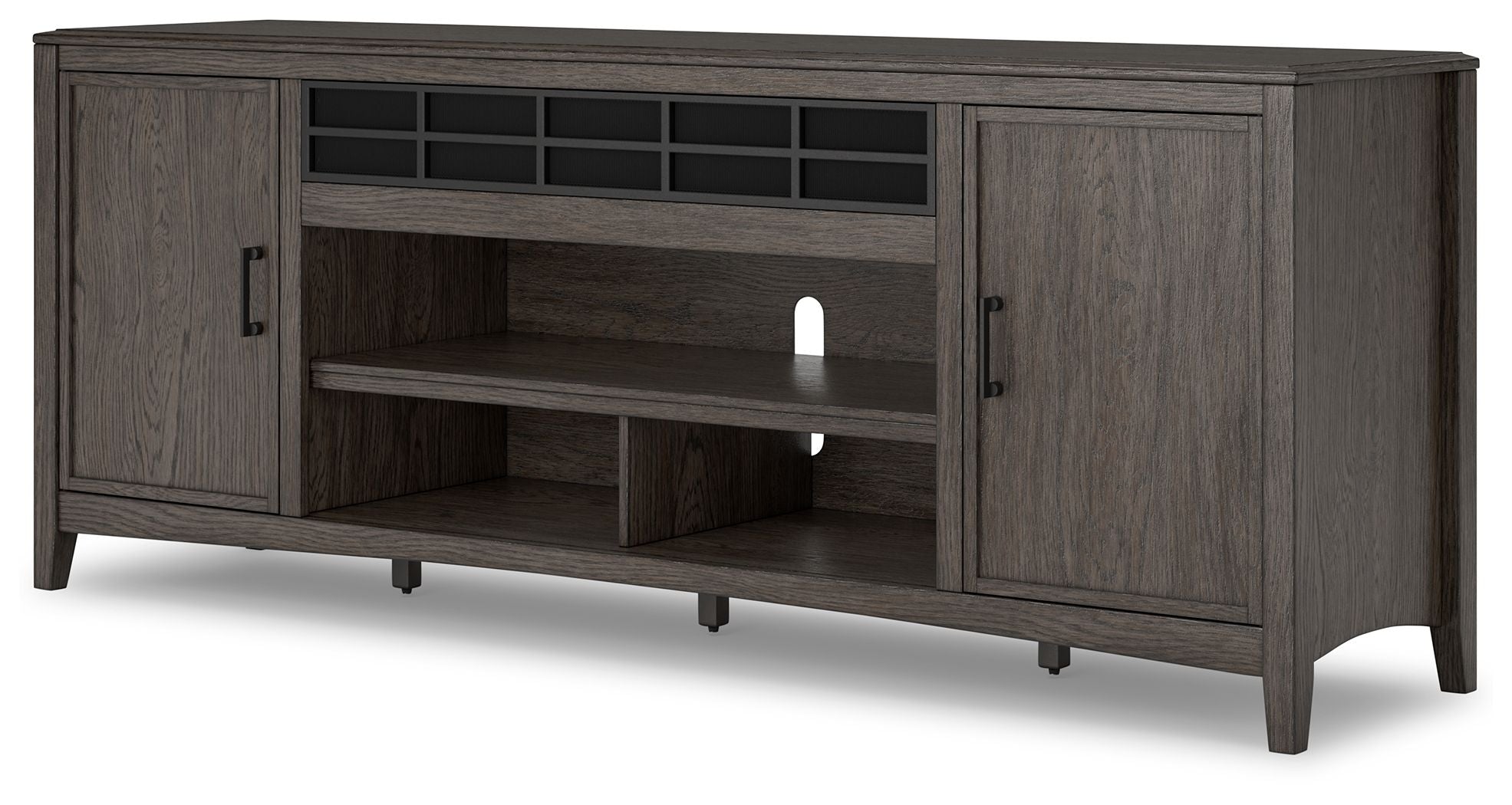 Signature Design by Ashley® Montillan - Grayish Brown - XL TV Stand With Fireplace Option | Meri Furniture