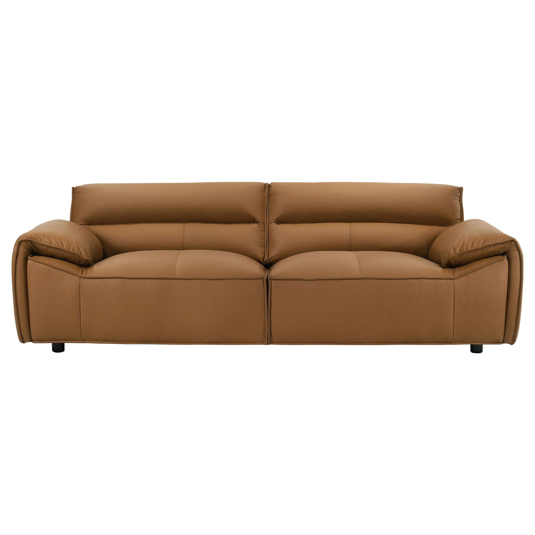 Buxton 2-piece Leather Upholstered Sofa Set Orange