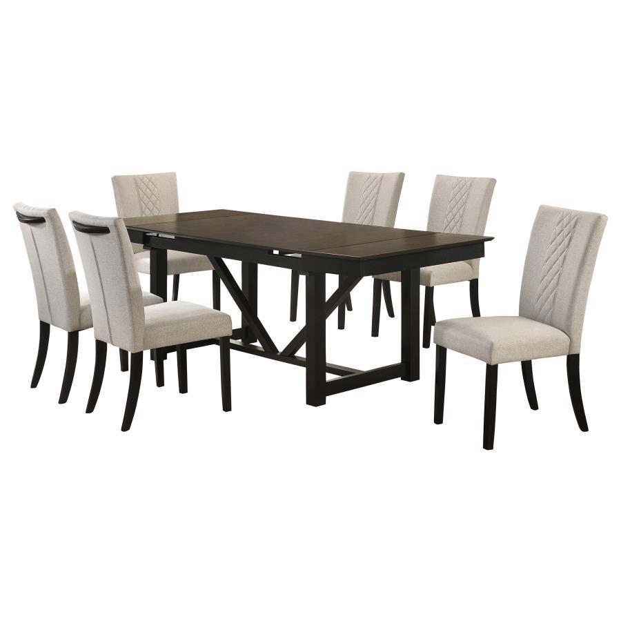 Coaster Fine Furniture Malia - Refractory Extension Leaf Dining Table Set | Meri Furniture