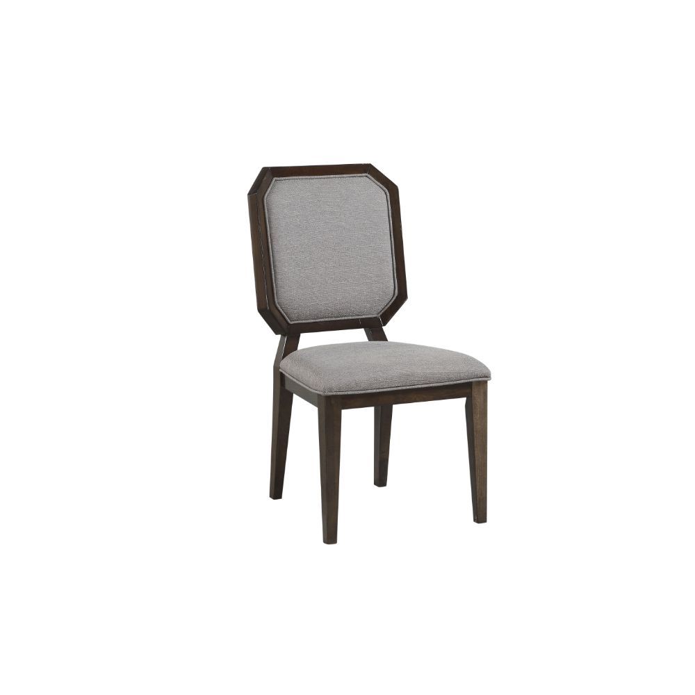 Selma - Side Chair Set of 2) - Gray Fabric & Tobacco