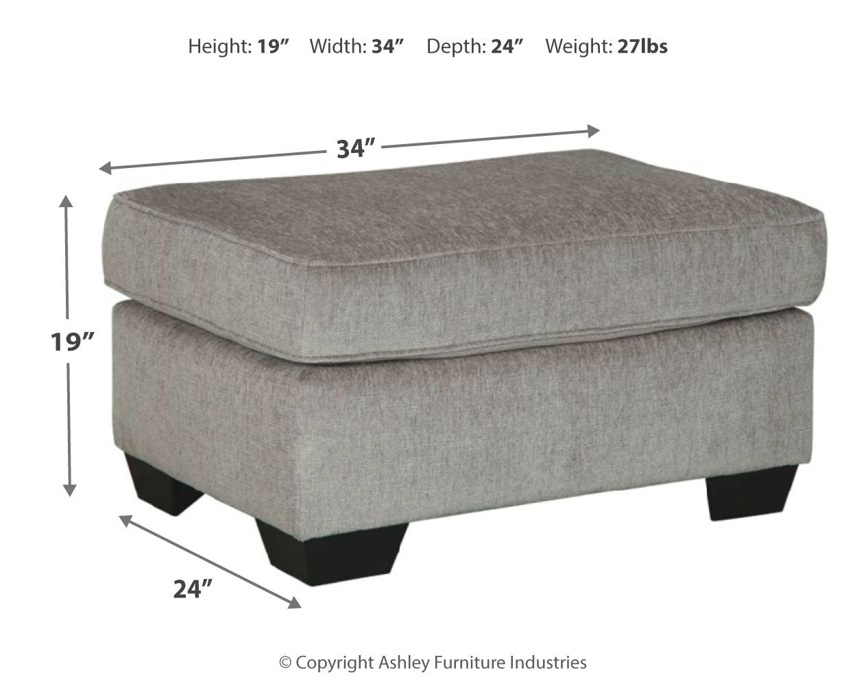Ashley Furniture Altari - Ottoman | Meri Furniture
