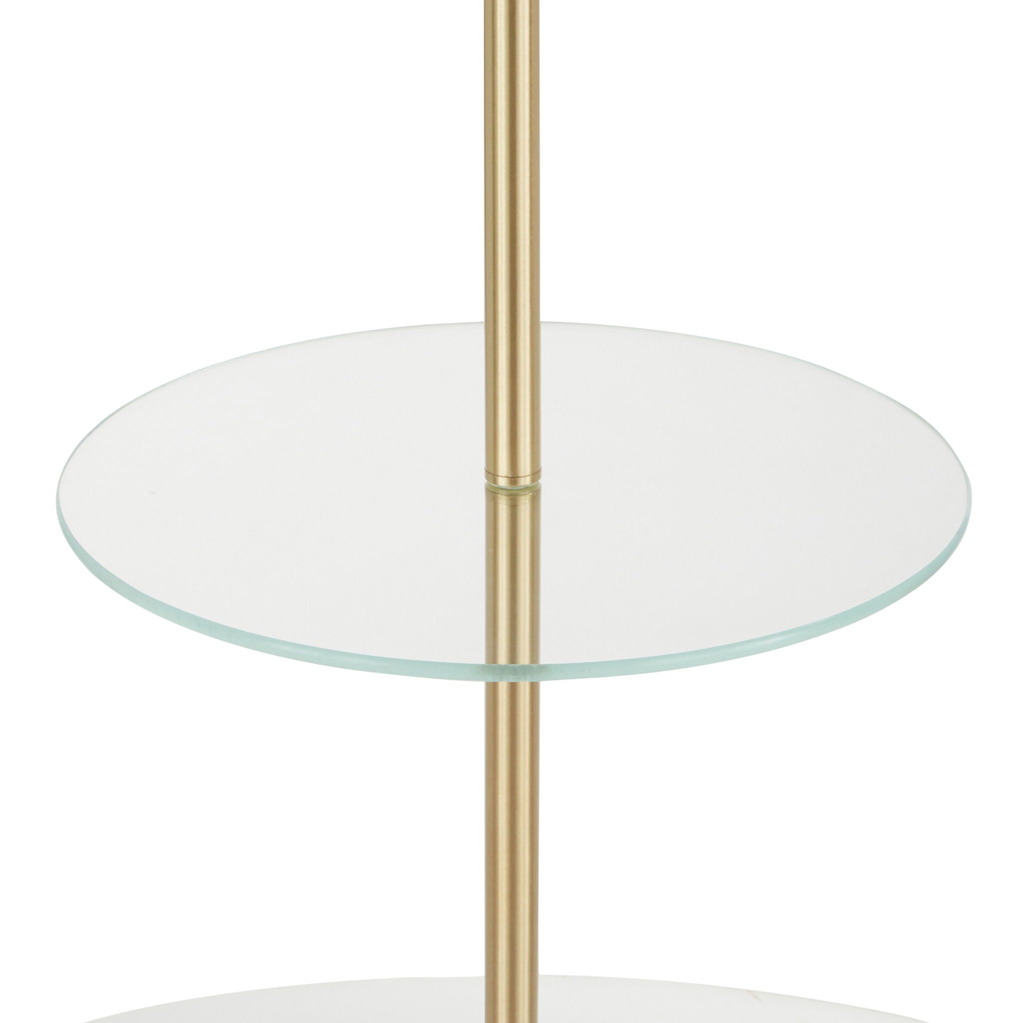 Chloe - Contemporary Shelf Floor Lamp - Clear / White