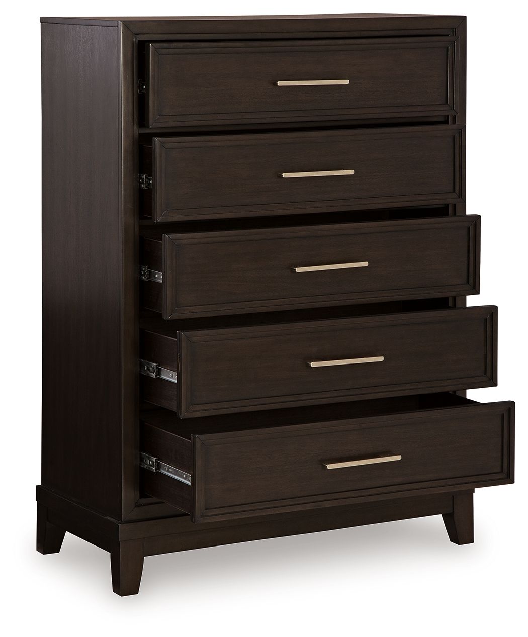 Signature Design by Ashley® Neymorton - Dark Grayish Brown - Five Drawer Chest | Meri Furniture