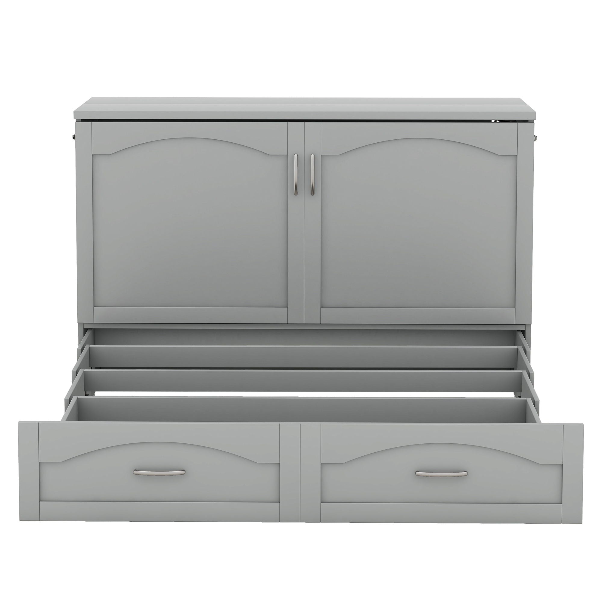 Murphy Wall Bed With Drawer And A Set Of Sockets & USB Ports, Pulley Structure Design