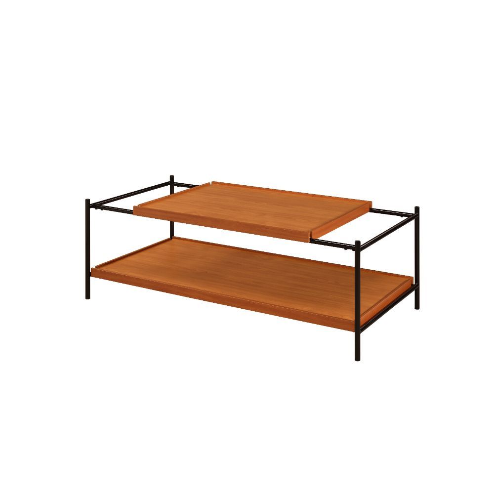 ACME Oaken - Coffee Table - Honey Oak & Black | Meri Furniture