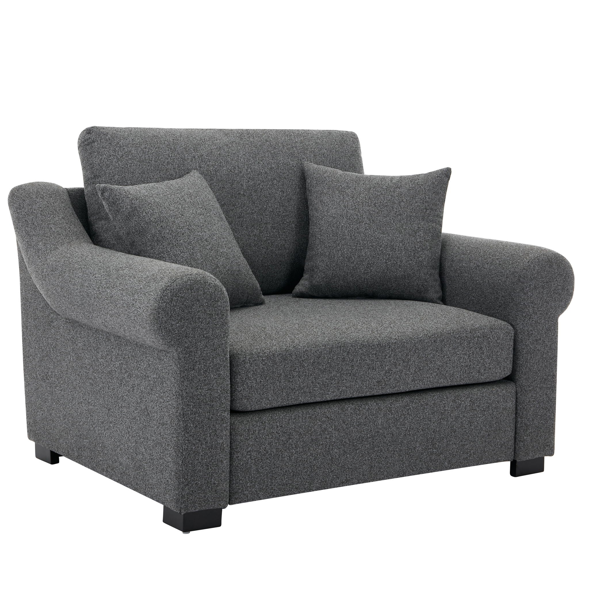 Modern Chenille Oversized Armchair, Chair And A Half, Single Sofa
