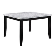 ACME Hussein - Counter Height Table With Marble Top - Marble & Black Finish | Meri Furniture