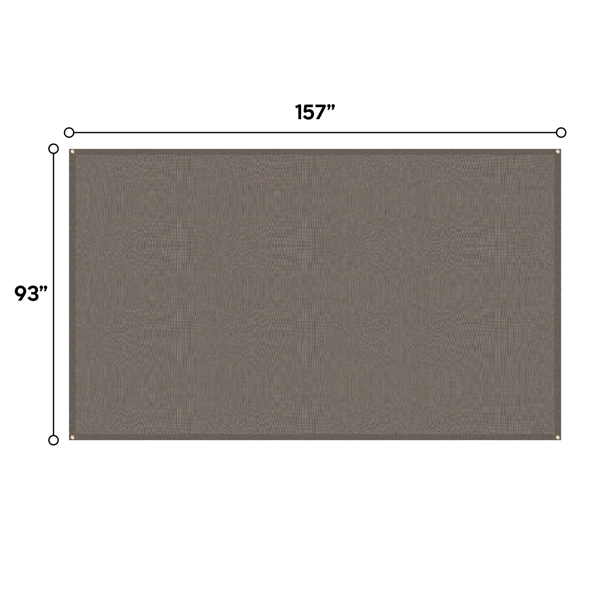 13' X 7.7' Outdoor Pergola Sun Shade Cover Cloth Patio Canopy Hdpe Permeable With Grommets - Brown