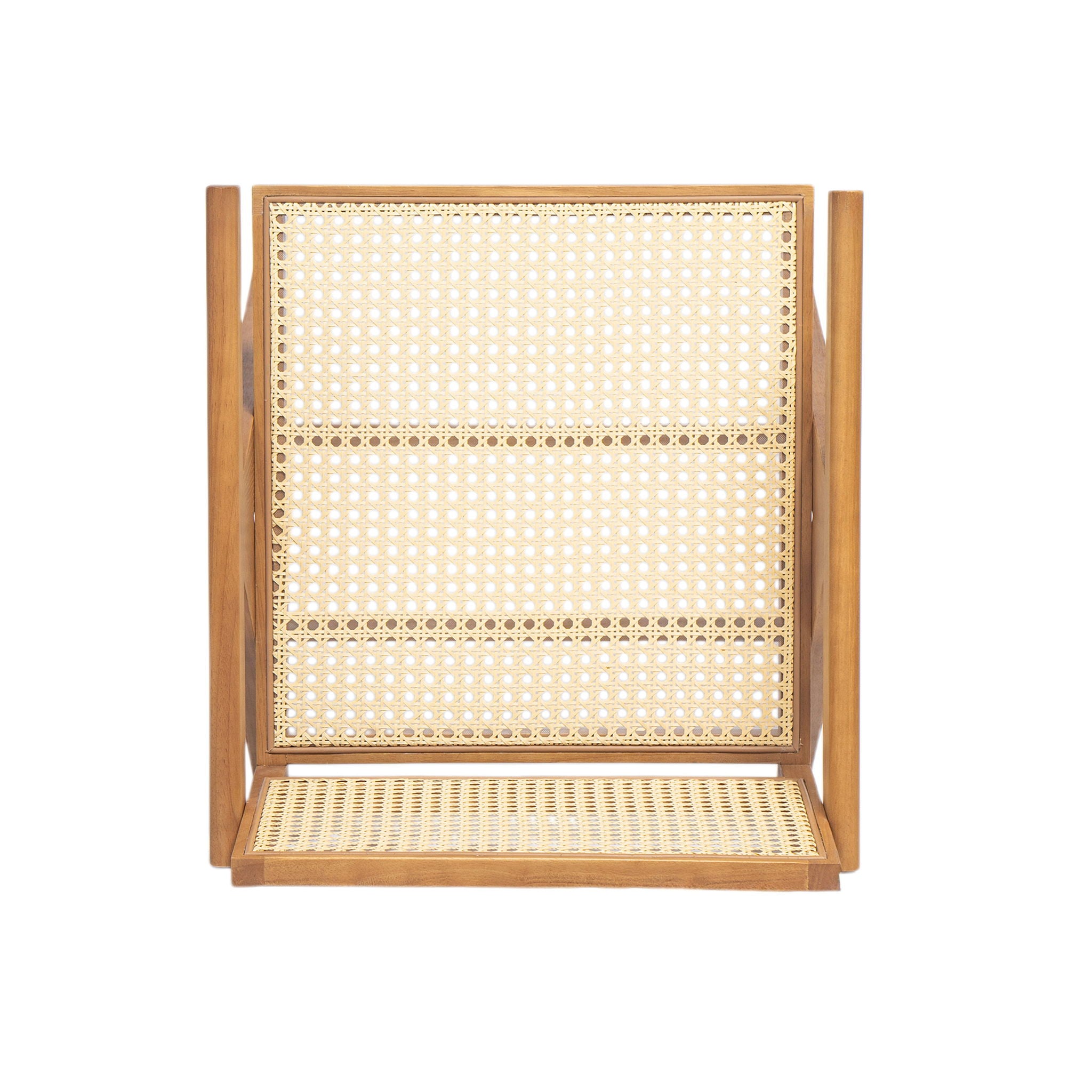 Chandigarh Arm Dining Chair With Natural Cane Design (Set of 2)