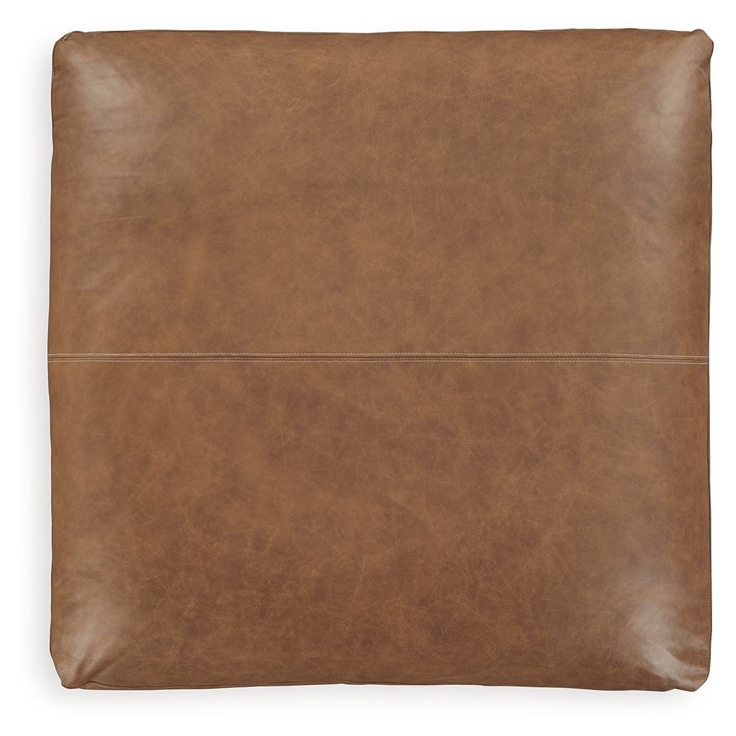 Signature Design by Ashley® Emilia - Caramel - Oversized Accent Ottoman | Meri Furniture