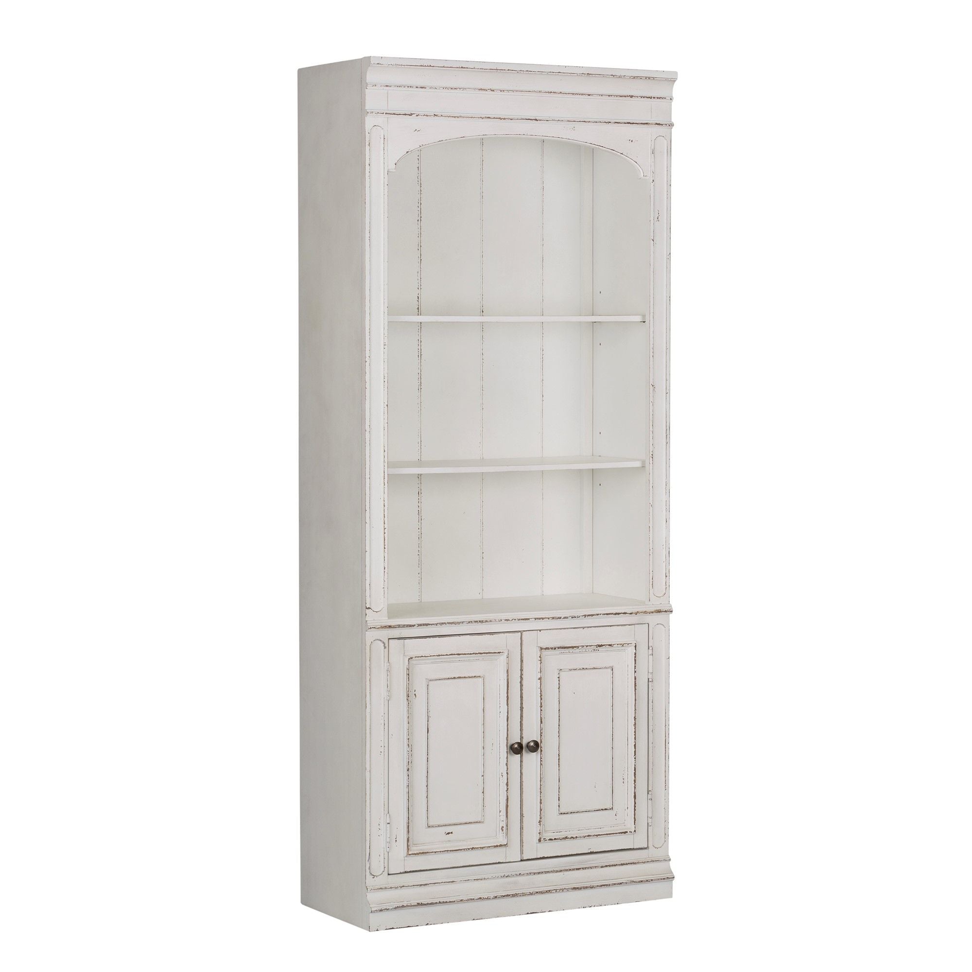 Liberty Furniture Magnolia Manor - Bunching Bookcase - White | Meri Furniture