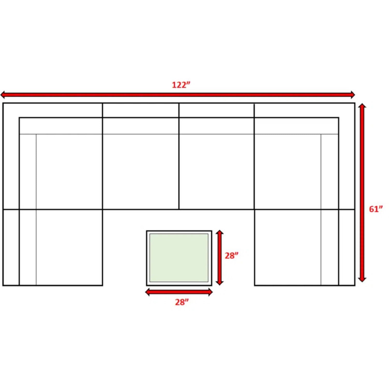 6 Person Wicker Seating Group With Premium Cushions - Gray Mix