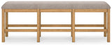 Havonplane - Brown - XL Counter Height Upholstered Dining Bench