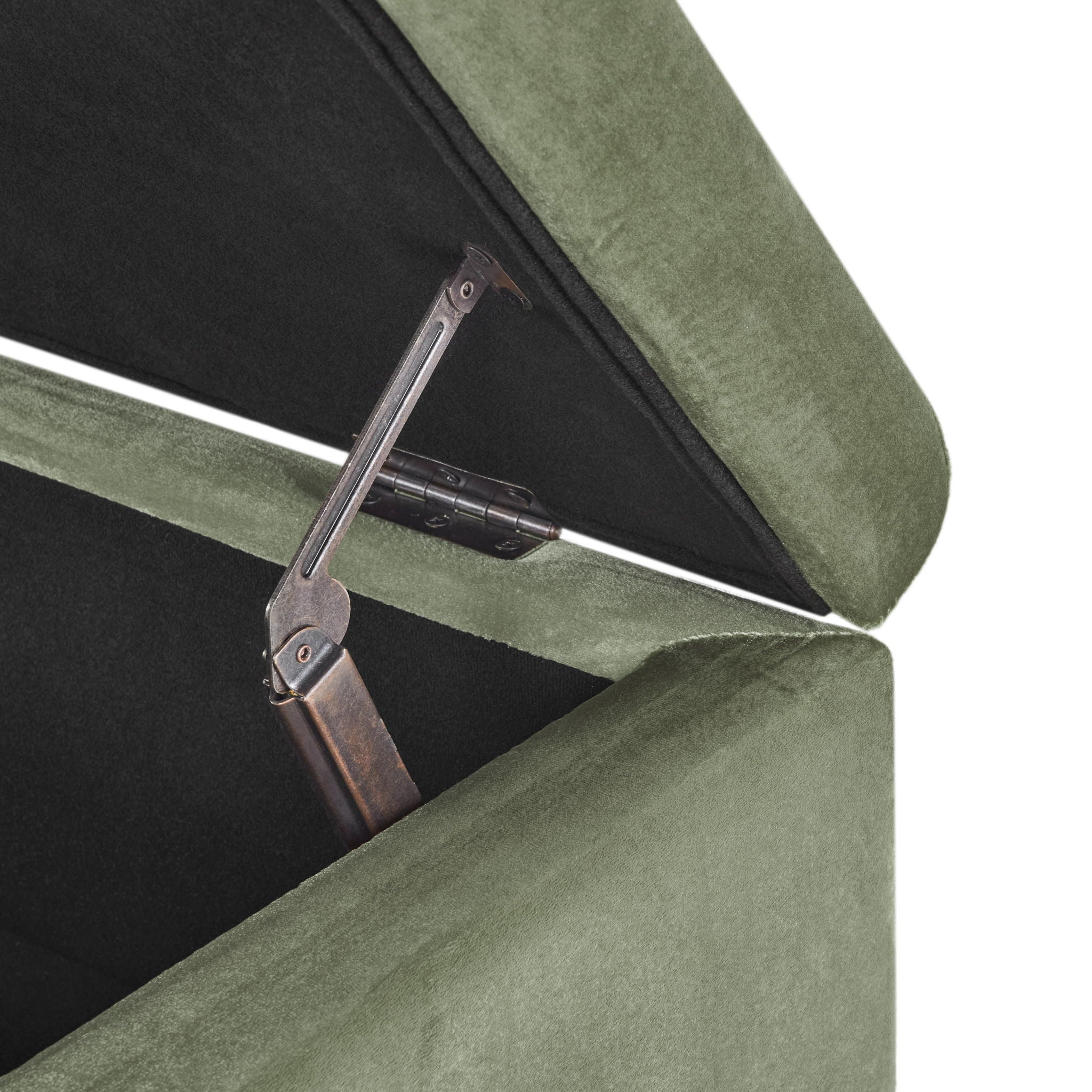 Wendover - Elegant Velvet Tufted Storage Bench With Lift-Up Top And Birch Wood Legs