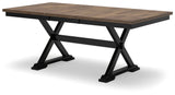 Wildenauer - Brown / Black - Rectangular Dining Extension Table