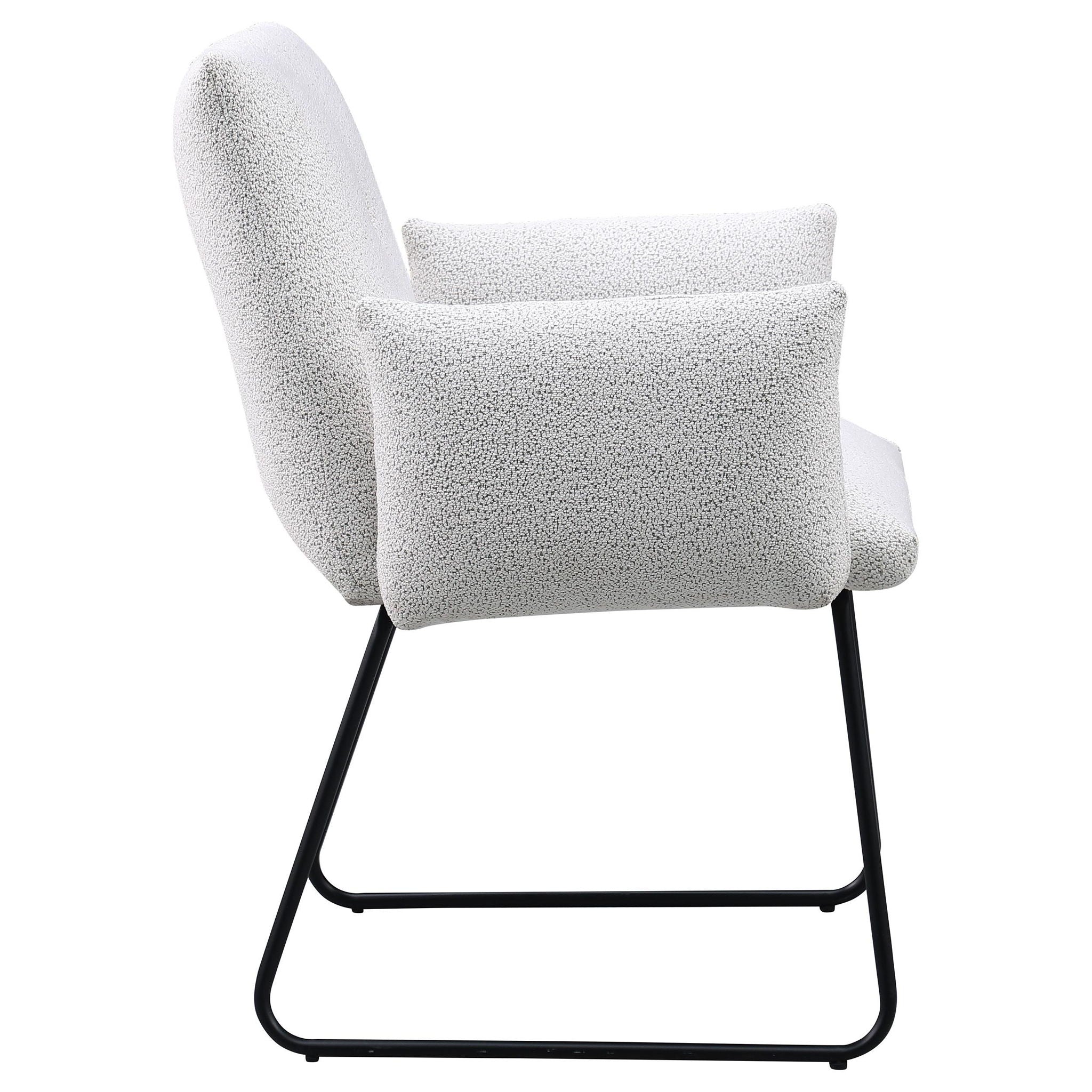 Ackland Upholstered Dining Arm Chair Light Grey (Set of 2)