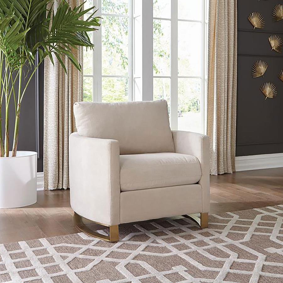 Coaster Fine Furniture Corliss - Upholstered Arched Arm Accent Chair - Beige | Meri Furniture