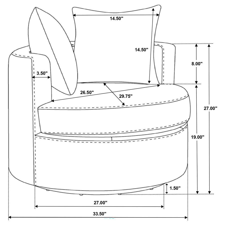 Debbie - Upholstered Swivel Accent Chair