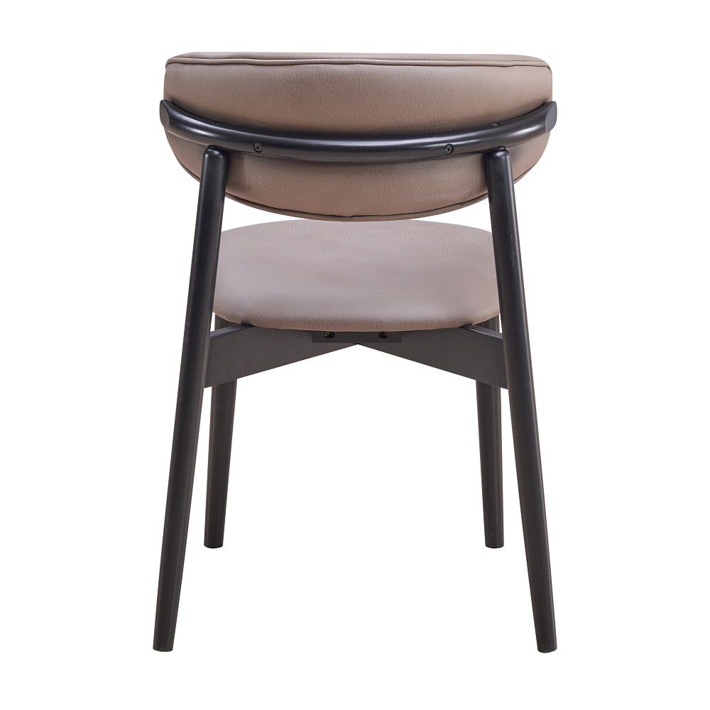 Lanae - Side Chair Set of 2) - Coffee Polish Microfiber & Black