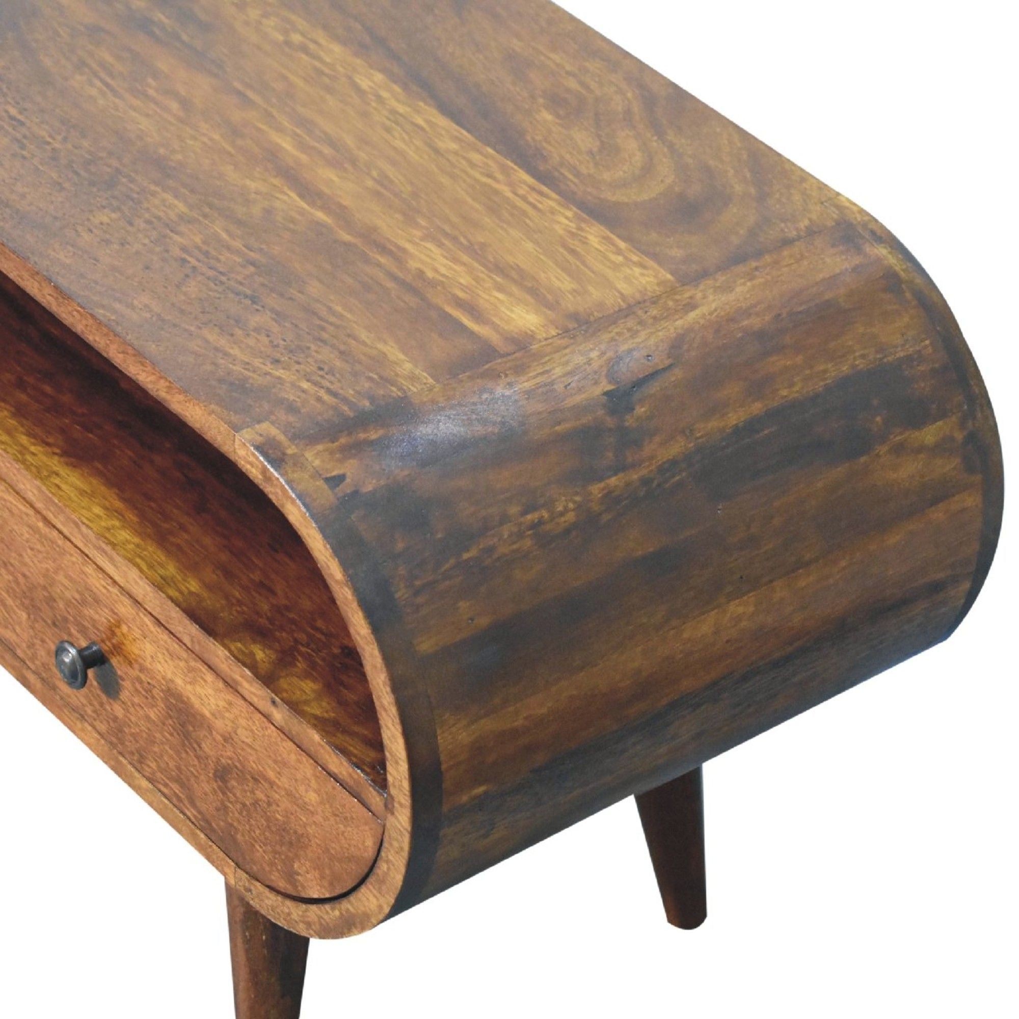 Solid Wood Circular TV Stand